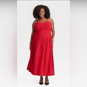 Womans tiered midi tank dress